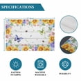 thumbnail image 6 of Spring Flowers Placemats Set of 8, Watercolor Sunflowers Daisy Butterflies Wood Placemats for Dining Table, Place Mats for Kitchen Tabletop, Waterproof Wipeable Dining Table Mats Set, 6 of 9