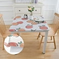 thumbnail image 2 of BANET Square Table Cloth Square Cover, Waterproof Wipeable PVC Oilcloth Spillproof Tablecloth, Summer Small Square Camping Tablecloth for Table, Pink Peach white, 2 of 7