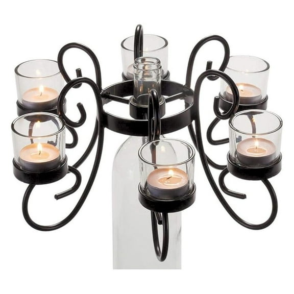 Afterglow Candle Wine Bottle Candelabra