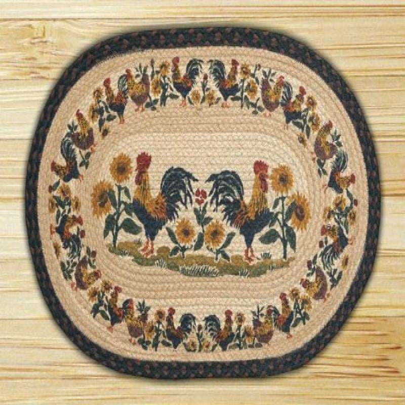 Earth Rugs 90633 Country Morning Design Oval Rug, 20 by 30", Braided