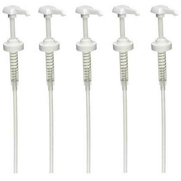 Comfort Axis Pump Dispenser for Art and Craft, White PP 38-400 Down-Lock Dispensing Pump with 11-inch Dip Tube (Pack of 5)