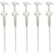 Comfort Axis Pump Dispenser for Art and Craft, White PP 38-400 Down-Lock Dispensing Pump with 11-inch Dip Tube (Pack of 5)