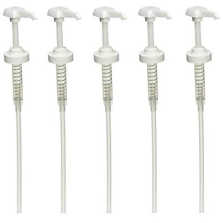 Comfort Axis Pump Dispenser for Art and Craft, White PP 38-400 Down-Lock Dispensing Pump with 11-inch Dip Tube (Pack of 5)