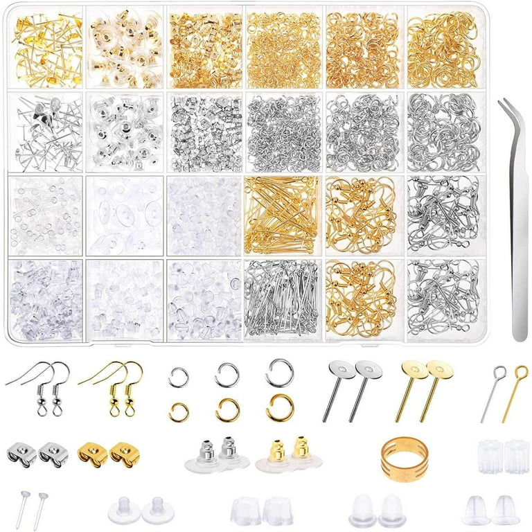 Earring Making Kit, 2290Pcs Earring Making Supplies Kit with Earring Hooks, Earring  Findings, Earring Backs, Earring Posts, Jump Rings for Jewelry Making  Supplies 