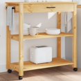 thumbnail image 1 of vidaXL Kitchen Trolley MONZA 84x40x90 cm Solid Wood Pine, 1 of 5