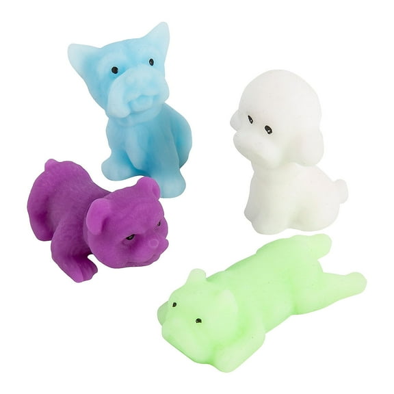 Fun Express Mini Dog Mochi Squishies - 12 Pieces