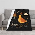 thumbnail image 2 of Cozy Flannel Blanket with Stylish Bird and Celestial Design - Soft Warm Perfect for Sofa Travel Bed and Chair, 2 of 7
