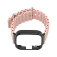 thumbnail image 2 of Estuche protector para correa de reloj 2 en 1 Estuche de repuesto ajustable de silicona para Redmi Watch 3 Rosa, 2 of 10