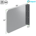thumbnail image 3 of 18 in. x 12 in. Wall Mount Stainless Steel Splash Guard – 16-Gauge 304 Stainless Steel, 3 of 6