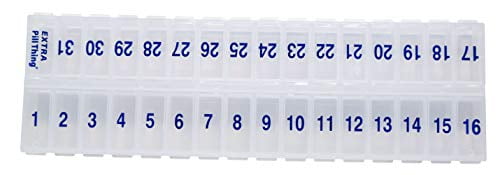 Once-a Day Monthly Pill Organizer, Removable Lid, Compartment Pill Box