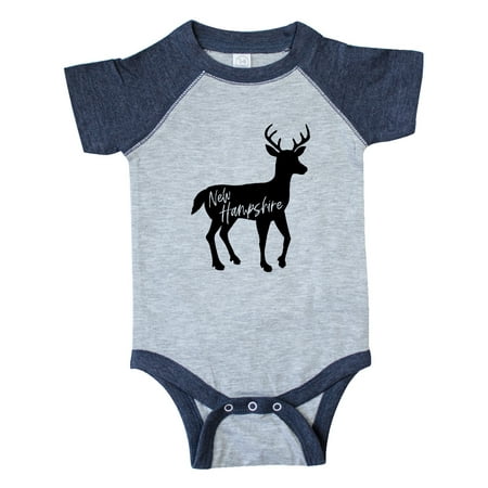 

Inktastic New Hampshire Black Deer Silhouette Gift Baby Boy or Baby Girl Bodysuit