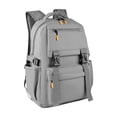 thumbnail image 2 of Paquete 5 piezas Mochila con bolsillo reflejante y porta laptop gris 103, 2 of 7