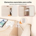 thumbnail image 4 of Regleta Multicontacto Enchufe Plano, Conector Multiple Escritorio con Protector de Sobretensión, 1.98M Extension Electrica con 8 Enchufes CA y 4 USB (1 USB C) para Oficina, Blanco, 4 of 7