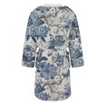 thumbnail image 5 of Women's Fleece Plush Robe Long Warm Plush Bathrobe Loungewear Jacket Printed Comfort Robe, 5 of 5