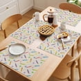 thumbnail image 5 of Cartoon Placemats Set of 6 Cute Colorful Pencil Paw Print Funny Linen Place Mats Indoor Wipeable Table Mats Washable Cloth Dining Table Placemats for Kitchen Holiday Party Home Decor 13x19 Inch, 5 of 9