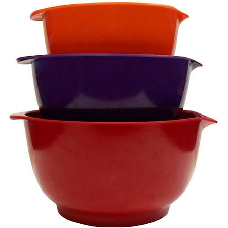 Gourmet Home Products 3-Piece Melamine Non-Skid Batter Bowl Set