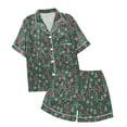 thumbnail image 5 of WILLBEST Vêtements d'Automne pour Femmes Ensemble Deux Pièces Manches Courtes Col en V Shorts Pantalon Cargo Extensible, 5 of 5