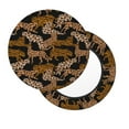 thumbnail image 7 of Cauagu Leopard Print Print Round Stool Covers,Seat Cushion for Round Bar Stool Chair Seat Cover for Bar Round Chair Fits for 12/13/14in Bar Stool Cushion, 7 of 7