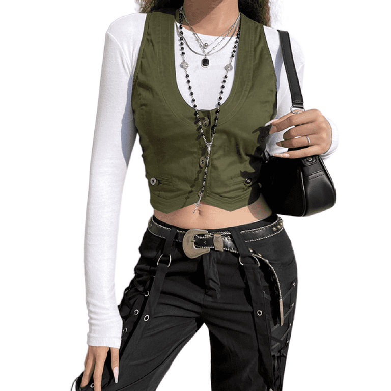 Steampunk sleeveless clearance jacket