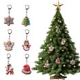 thumbnail image 5 of 6/8 piezas de llavero colgante de acrílico de la serie navideña, bonitos guantes de Papá Noel a la moda, accesorios para bolsos, colgante para regalos de Navidad, 5 of 5
