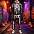 thumbnail image 2 of CONFREE Halloween Mens Tracksuit 2 Peice Lined Sweat Suit for Men Hallowmas Skeleton Graphic Hoodies Joggers Outfits Cozy Fall Winter Sweatsuits Set, 2 of 7