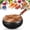 Smooth-Wood Cover, variant on Japanese Iron Pan for Cooking,Uncoated Thick Iron Pot, Japanese Uncoating Cast Iron Pot, Multi-functional Non-Stick Cast Irons Wok , High Purity Irons Frying Pan for Cooking