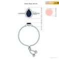 thumbnail image 4 of ANGARA Natural Pear-Shaped Sapphire Halo Bolo Ring in 14K White Gold for Women (Size-6x4mm) | September Birthstone, Birthday, Anniversary, Jewelry Gift for Women | Natural Blue Sapphire Ring, 4 of 9
