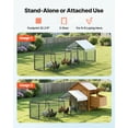 thumbnail image 2 of VEVOR Gallinero Metálico para 6-8 Gallinas 1 x 3 x 1 m, Recinto Gallinero con Cubierta Impermeable y 3 Puertas, Jaula para Aves de Corral con Techo a Dos Aguas, para Uso en Exteriores, Granjas, 2 of 9