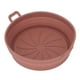 thumbnail image 4 of Revestimiento de silicona para freidora plegable, apto para uso alimentario, resistente a altas temperaturas, redondo, color marrón, diámetro 21 cm., 4 of 14