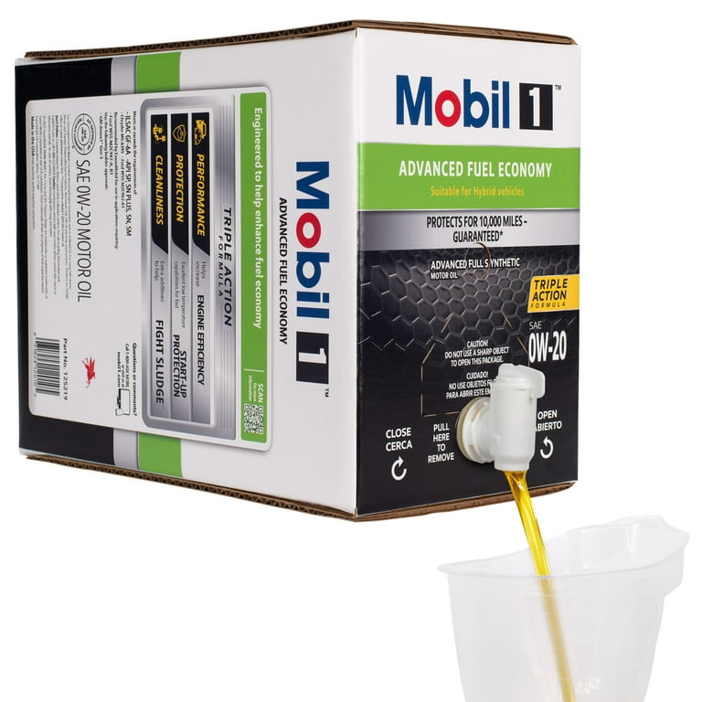 Mobil 1 0W-20 Advanced Fuel Economy Full Synthetic Motor Oil, 12