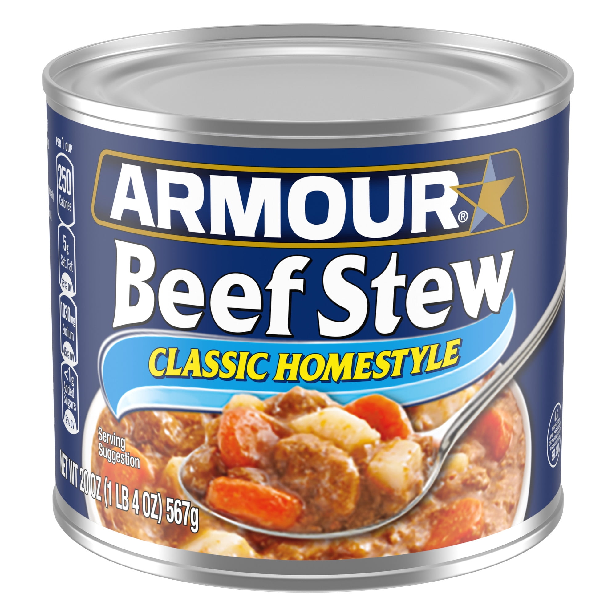 (12 pack) Armour Star Classic Homestyle Beef Stew, 13g Protein Per Serving, 20 oz Can