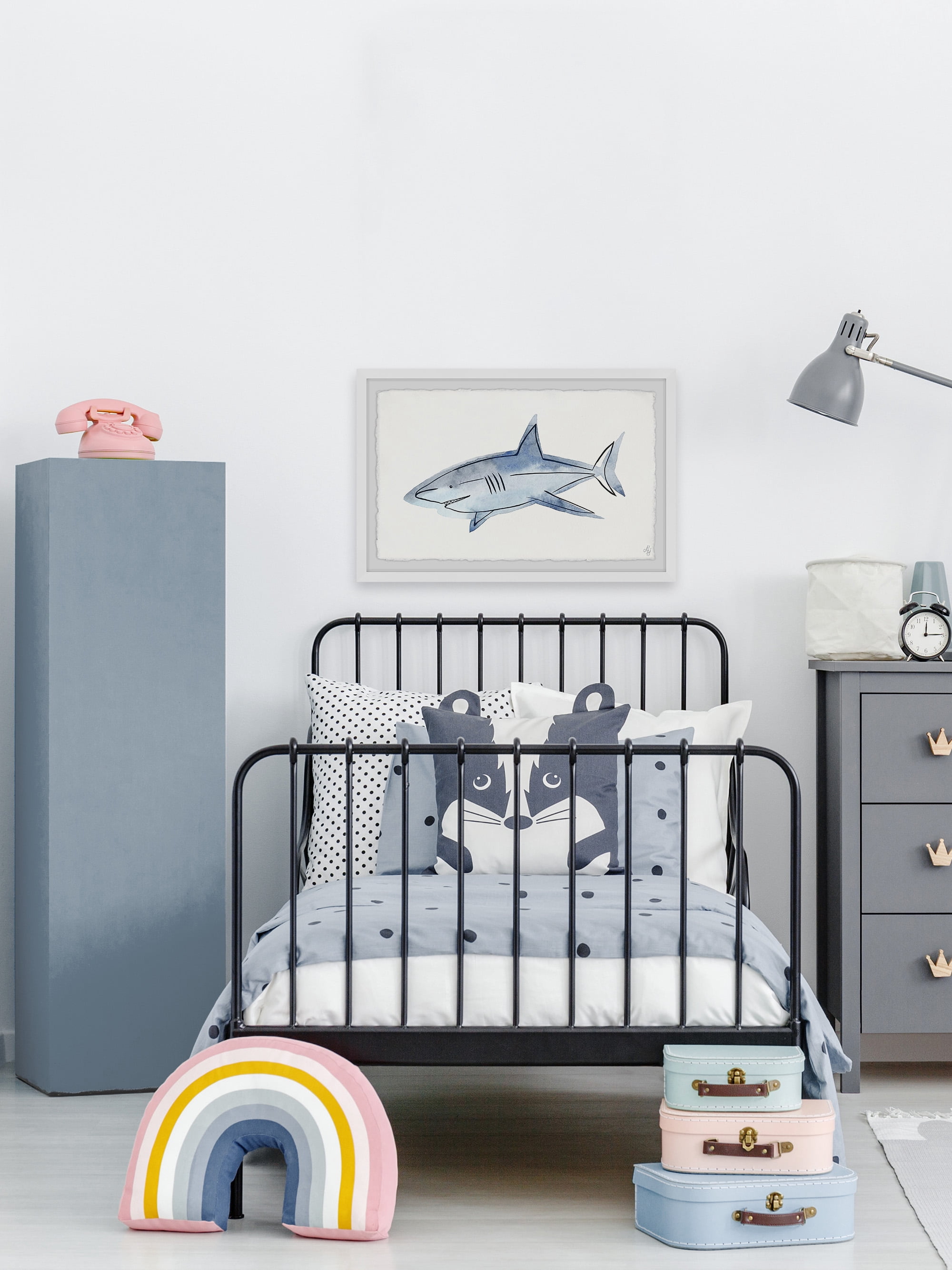Marmont Hill Roaming Shark Framed Wall Art