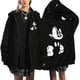 thumbnail image 5 of Sudadera con capucha de Mickey Mouse para hombre y mujer, abrigo de gran tamaño con cremallera, ropa de Anime de dibujos animados, chaquetas de moda, color negro, primavera y otoño, 5 of 5