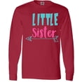 thumbnail image 3 of Inktastic Little Sister, Younger Sister, Arrow - Blue Pink Long Sleeve T-Shirt, 3 of 5