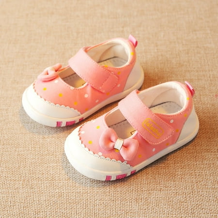 

Toyella New spring and autumn square mouth little princess toddler shoes infant children s girls baby shoes Pink 22yards