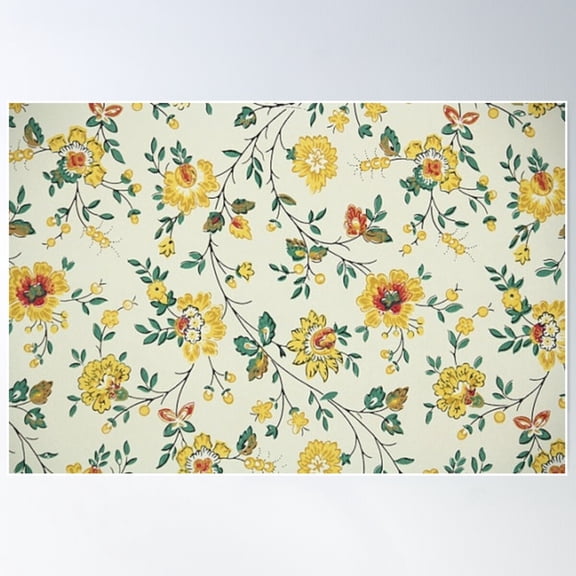 Bohemian Floral Patter Poster Wall Art, Modern Wall Decor For Living Room Bedroom, 8x12 UNFRAMED
