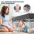 thumbnail image 6 of babyeap Foldable Baby Playpen,Playpens for Babies and Toddlers with Storage Bag,Indoor & Outdoor Baby Fence Play Pen Area,Dark Gray, 6 of 7