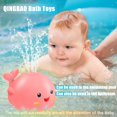 thumbnail image 3 of QINGBAO Juguetes de baño para bebés, juguetes de baño de ballena para niños pequeños, juguetes de baño iluminados con luz LED, juguete de baño de agua con rociador de ballena, juguete de rociador de agua con luz LED, regalos para niños y niñas (ballena verde), 3 of 8