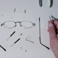 thumbnail image 4 of NUOLUX 1 Con Tornillos Y Herramientas De Reparación Para Gafas En Color Plateado, 4 of 6