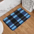 thumbnail image 6 of Crystal Velvet Floor Mat 23.6x15.7in Square Lock Edge Easy Cleaning Using Woven Technique Corrosion Resistant Bottom Drop Plastic Slateblue Buffalo Plaid Check Tartan Scotland_3, 6 of 7