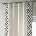 thumbnail image 6 of Garden Path Black Bordered Cotton Curtain (1 Panel), Garden Path Black, 50W X 84L, 6 of 11
