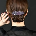 thumbnail image 4 of 4 pieces of women's hair clips, flower crystal rhinestone hair clips, pearl spring hair clip accessories, women's fashionable ponytail clips, gifts for daily wear, 4 of 6