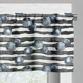 thumbnail image 3 of Ambesonne Fruit Valance Pack of 2, Fresh Blueberries Patterns, 54"X12", Multicolor, 3 of 5