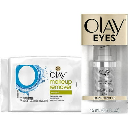 Olay Yeux Illuminating Crème contour des yeux avec BONUS maquillage Lingettes démaquillantes