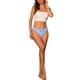 thumbnail image 2 of INSPIRAR CHIC Panties de Mujer para el Día de la Madre, Tanga de Encaje de Cintura Baja, Color Sólido, Ropa Interior de Satén Ligera, Azul Brillante Mediano, 2 of 4