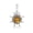Honey, variant on 925 Sterling Silver with Baltic Amber – Sun Pendant - Honey Colour
