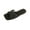 Black, variant on White Ladies Comfortable Rhinestone Square Head Flat Slippers Open Toe Casual Spring Summer Beach