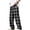 Black-pants, variant on Men's Pajama Pants Flannel Plaid Loungewear Sleepwear Pant Oppen Bottom Elastic Waist Drawstring Trousers