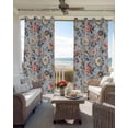 thumbnail image 3 of Vintage Spring Floral Blackout Curtains for Bedroom 45 Inch Length 2 Panels Set, Farmhouse Flowers Blue Vintage Thermal Insulated Energy Saving Window Treatment Curtains Blackout Drapes 52"x45", 3 of 8