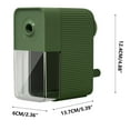 thumbnail image 3 of Manual Pencil Sharpener with 5 Adjustable Settings for Triangular & Thick Pencils - Stainless Steel Blades, 6.5-12mm Hole, Large Waste Container - 6 x 13.7 x 12.4cm FAJHHA | Green, 3 of 9
